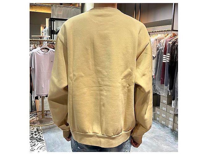 Relaxed Fit Sweatshirt mit Rosa Acne Logo in Hellcamel ALJ Braun - Ansicht 17