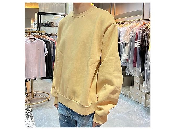 Relaxed Fit Sweatshirt mit Rosa Acne Logo in Hellcamel ALJ Braun - Ansicht 3