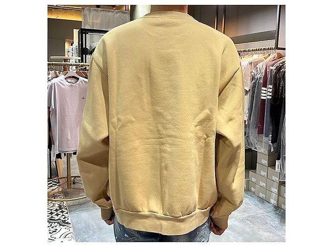 Relaxed Fit Sweatshirt mit Rosa Acne Logo in Hellcamel ALJ Braun - Ansicht 5