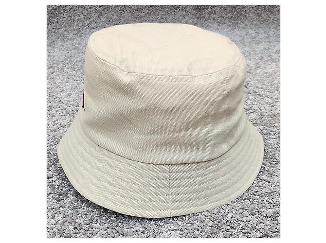 Isabel Marant Cappello bucket logo Haley Ecru Timbro rosso: ECRD - vista 12