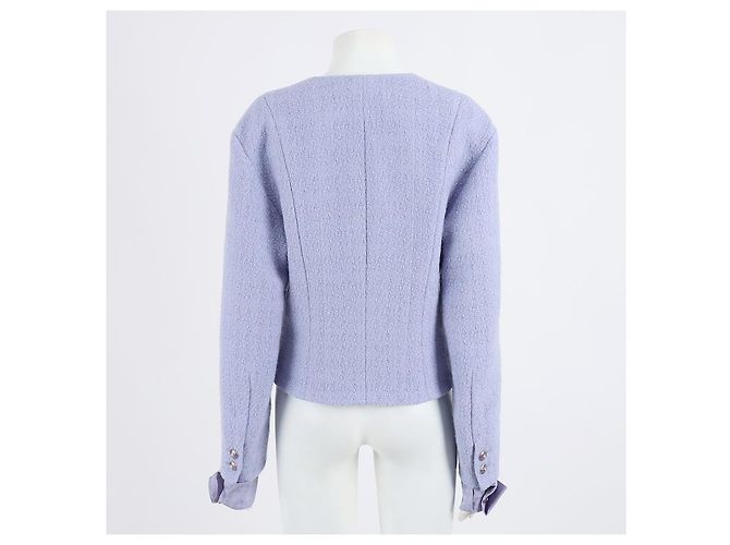 Chanel Tweed-Jacke Lila - Ansicht 3