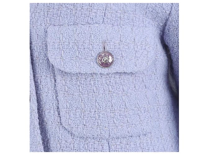 Chanel Tweed-Jacke Lila - Ansicht 4