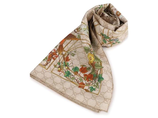 Gucci Sciarpa in twill di seta stampata Bianco - vista 3