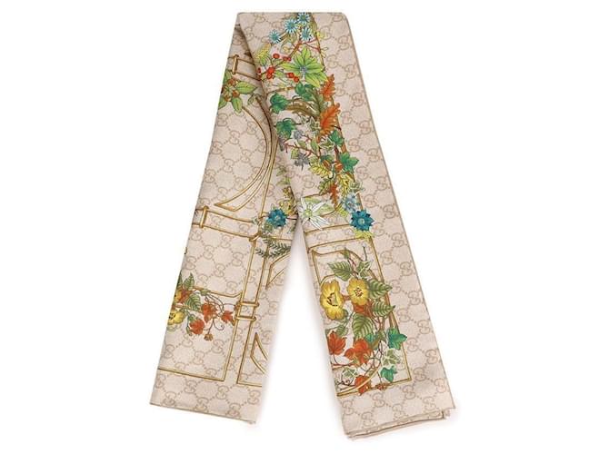 Gucci Sciarpa in twill di seta stampata Bianco - vista 4