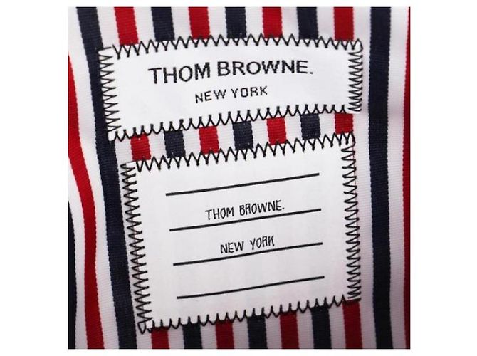 Thom Browne Clutch medio a doppia tasca RWB Tab Nero - vista 11