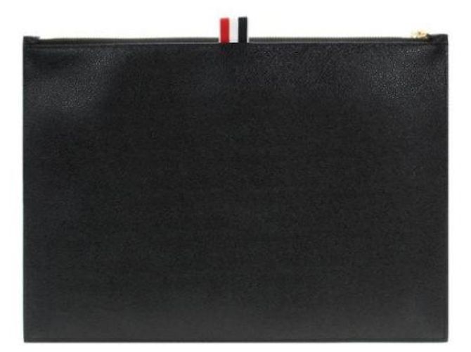 Thom Browne Clutch medio a doppia tasca RWB Tab Nero - vista 6