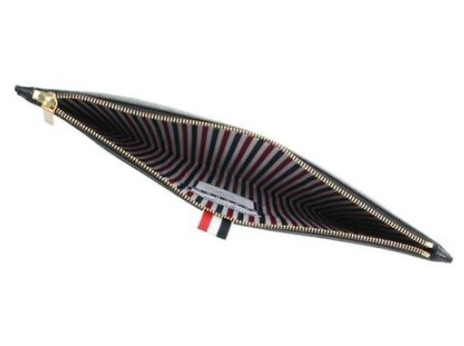 Thom Browne Clutch medio a doppia tasca RWB Tab Nero - vista 7