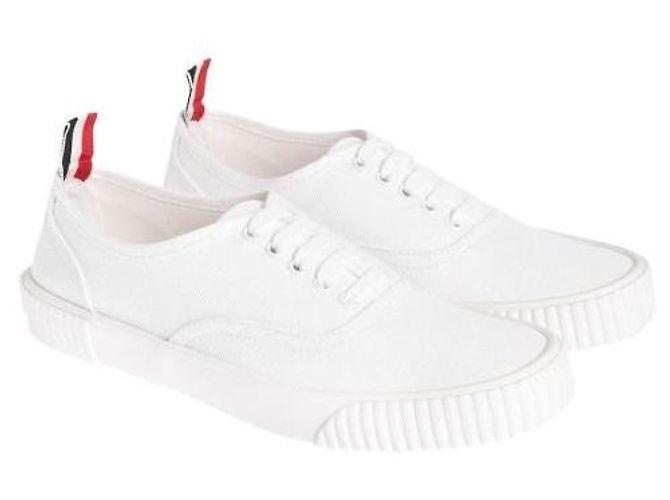 Thom Browne Sneaker Heritage in tela Bianco - vista 5