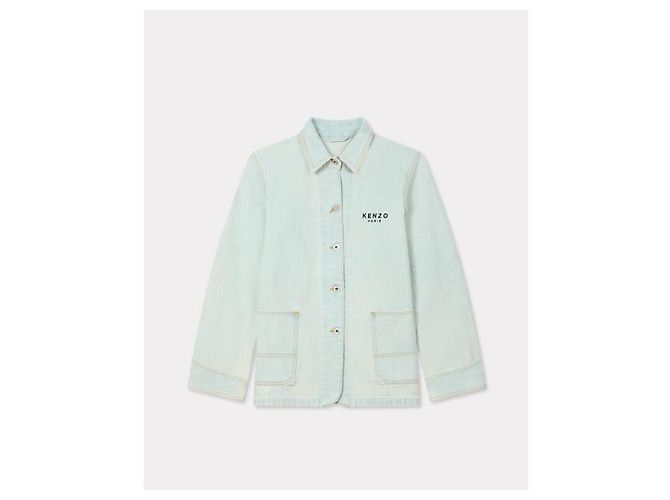 Kenzo Denim-Arbeitsjacke mit Blumenstickerei Blau - Ansicht 4