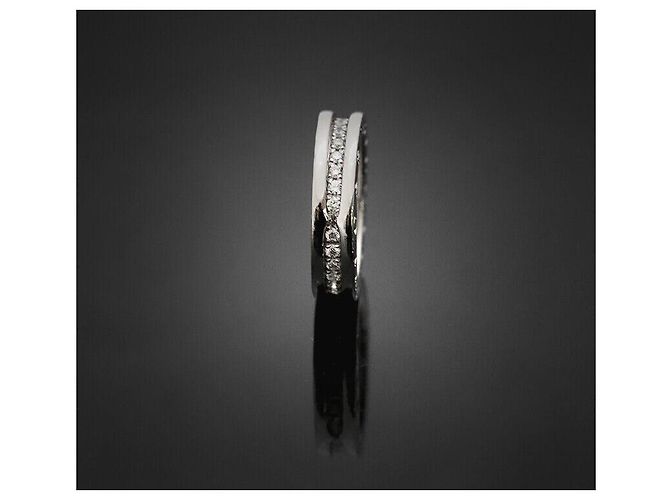Bulgari Ring aus Weißgold mit vollem Diamanten Größe - Ansicht 3