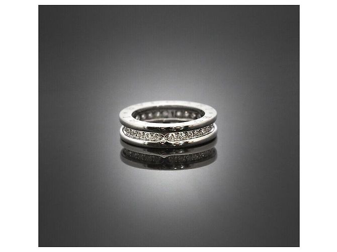 Bulgari Ring aus Weißgold mit vollem Diamanten Größe - Ansicht 4