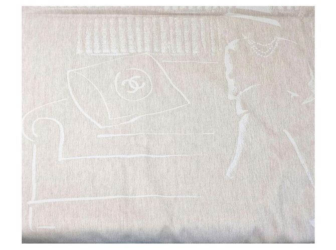 Chanel Wool Silk Blanket Brown - view 3