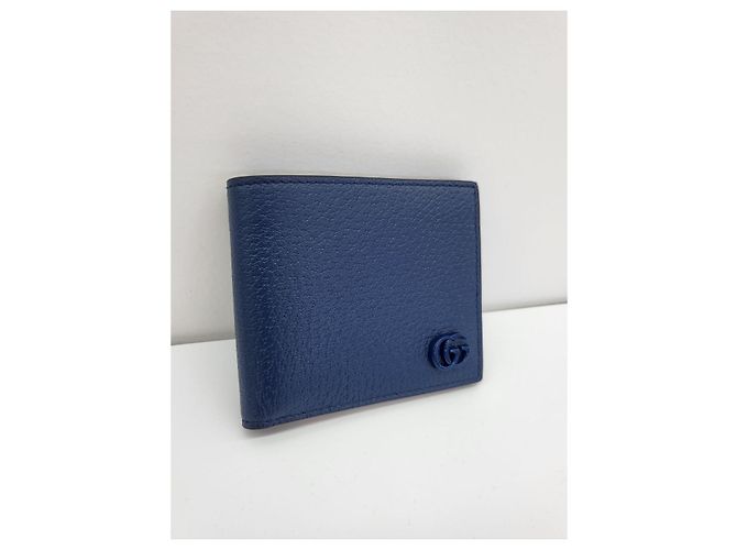 Gucci Portafoglio Blu GG Marmont - vista 5
