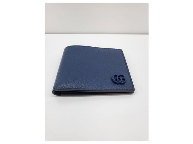 Gucci Portafoglio Blu GG Marmont - vista 7