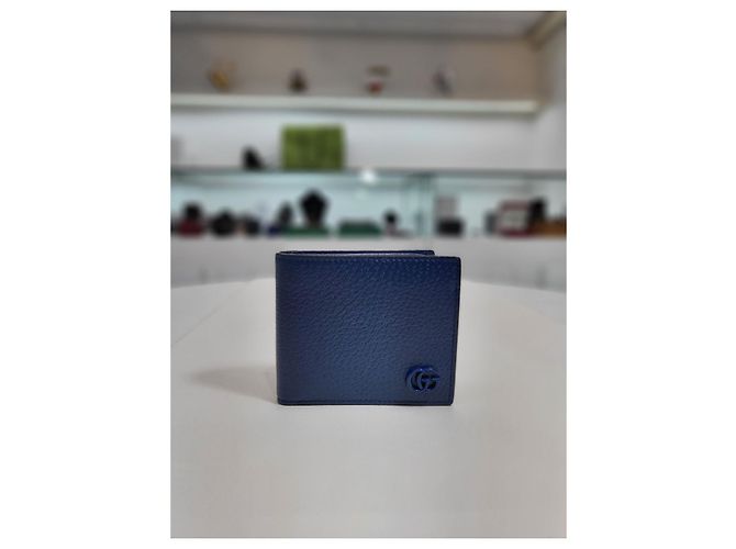 Gucci Portafoglio Blu GG Marmont - vista 8