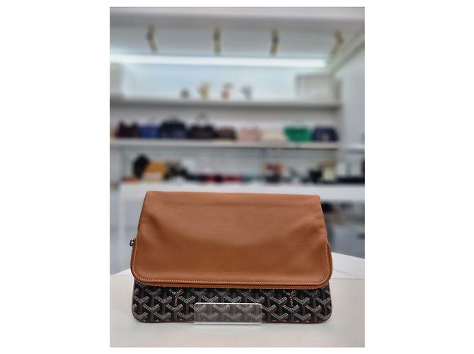 Goyard Clutch Saint Marie GM Nero Tan Marrone - vista 10