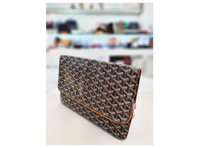 Goyard Clutch Saint Marie GM Nero Tan Marrone - vista 12