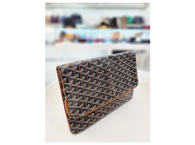 Goyard Clutch Saint Marie GM Nero Tan Marrone - vista 13