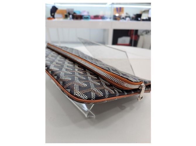 Goyard Clutch Saint Marie GM Nero Tan Marrone - vista 17