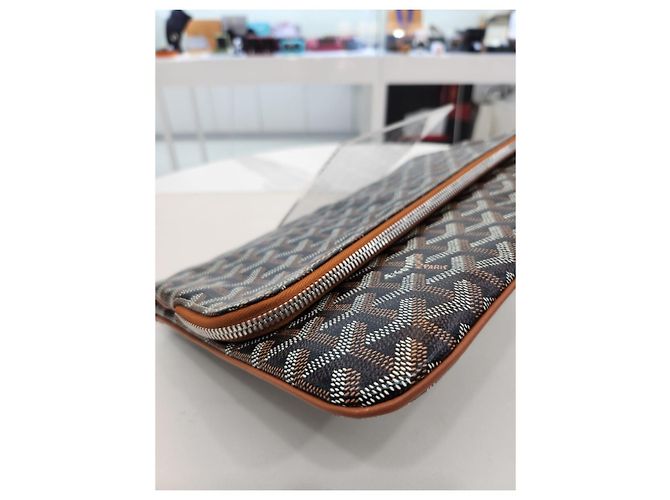 Goyard Clutch Saint Marie GM Nero Tan Marrone - vista 18