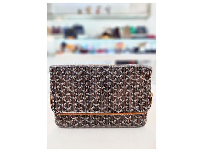 Goyard Clutch Saint Marie GM Nero Tan Marrone - vista 9