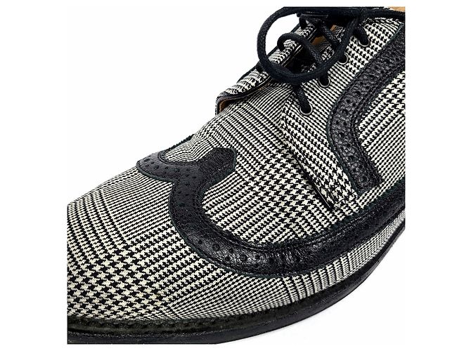 Thom Browne Scarpe Wingtip Principe di Galles Bianco - vista 4