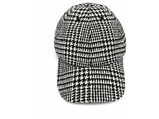 Thom Browne Houndstooth Check Tweed Baseball Cap - view 2