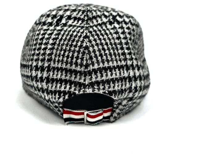 Thom Browne Houndstooth Check Tweed Baseball Cap - view 3