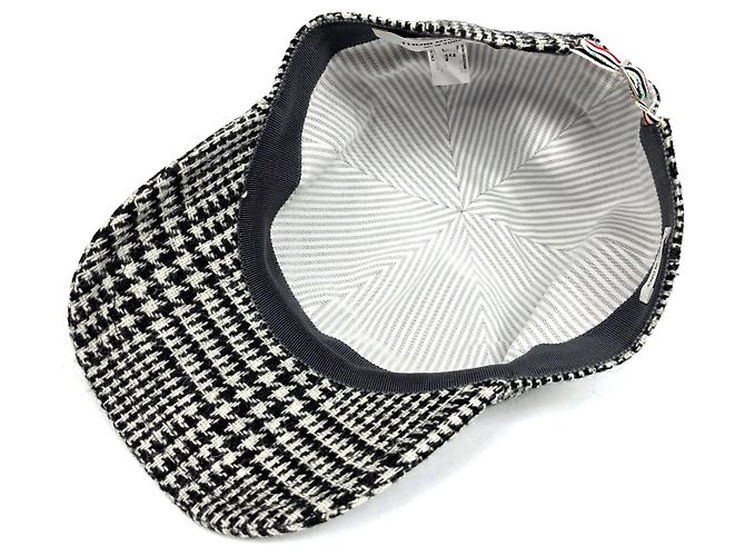 Thom Browne Houndstooth Check Tweed Baseball Cap - view 5