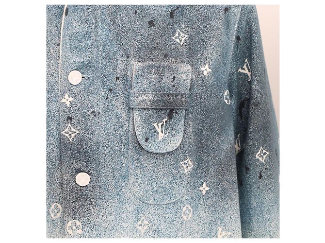 Louis Vuitton Gradient-Jeansjacke Blau - Ansicht 3