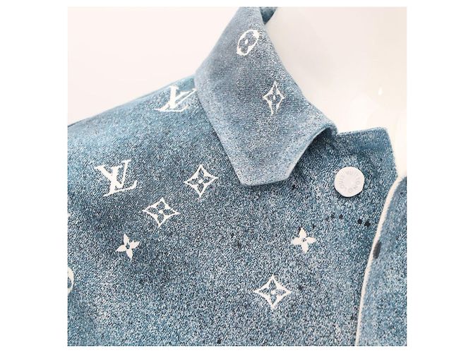 Louis Vuitton Gradient-Jeansjacke Blau - Ansicht 5