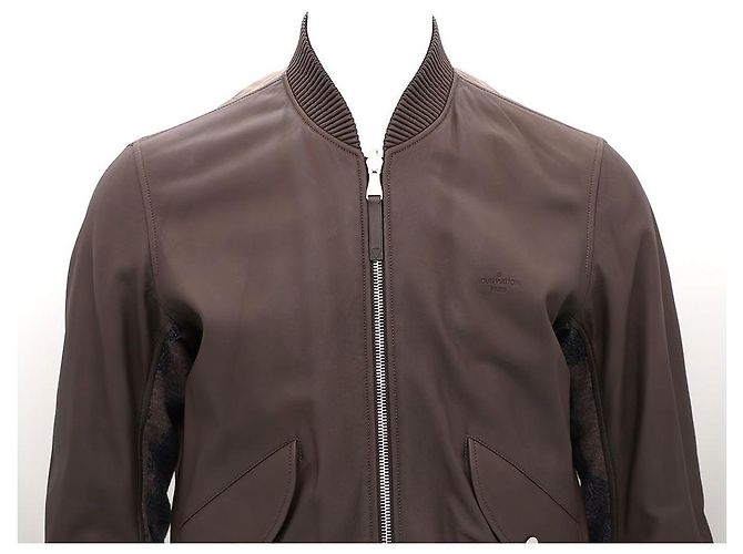 Louis Vuitton Wendbare Leder-Nylon-Jacke Blau - Ansicht 2