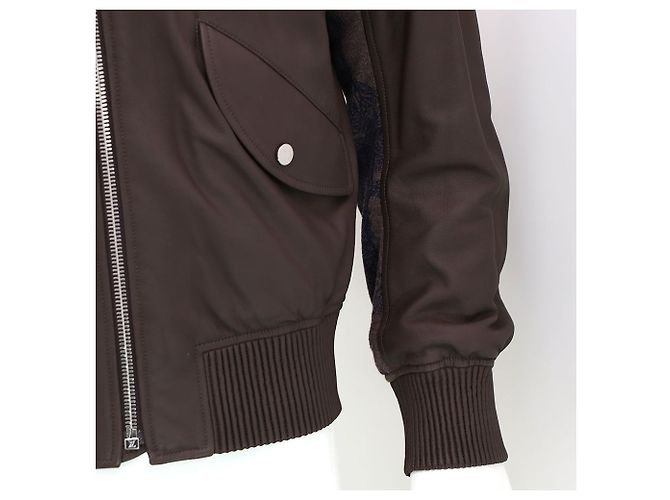 Louis Vuitton Wendbare Leder-Nylon-Jacke Blau - Ansicht 4