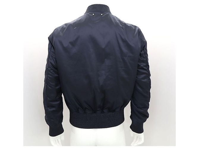 Louis Vuitton Wendbare Leder-Nylon-Jacke Blau - Ansicht 9