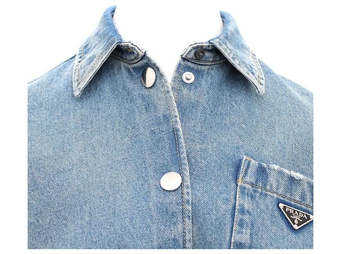 Prada Giacca camicia in denim Blu - vista 2