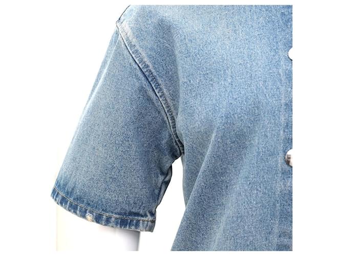 Prada Giacca camicia in denim Blu - vista 3