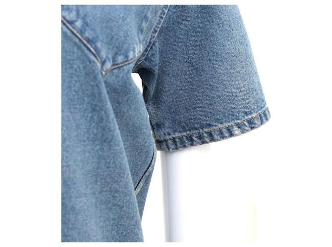 Prada Giacca camicia in denim Blu - vista 5