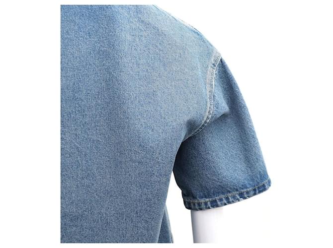 Prada Giacca camicia in denim Blu - vista 8