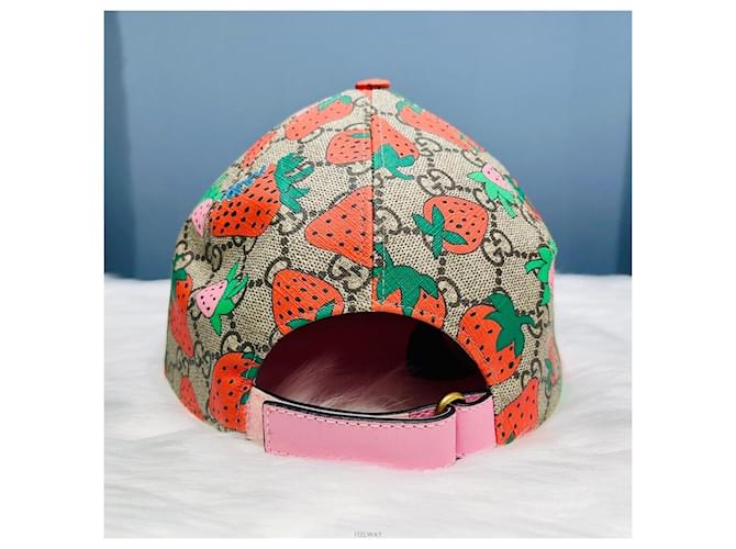 Gucci GG Supreme Strawberry Baseball Cap Mehrfarben - Ansicht 3