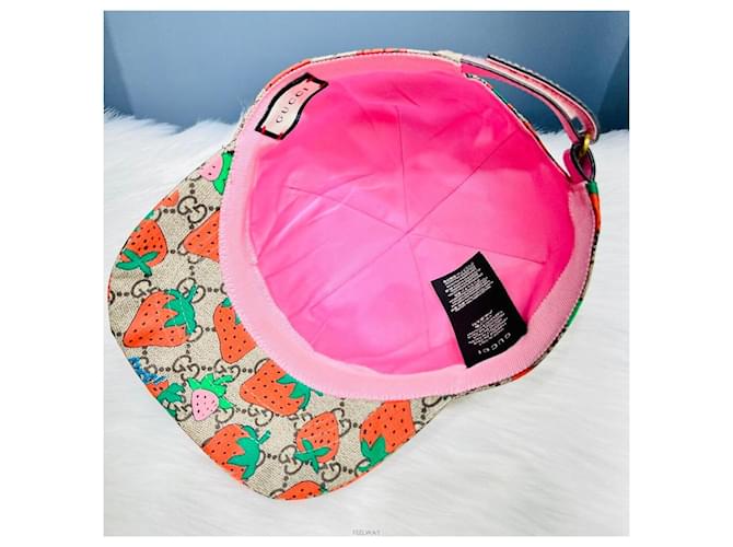 Gucci GG Supreme Strawberry Baseball Cap Mehrfarben - Ansicht 4