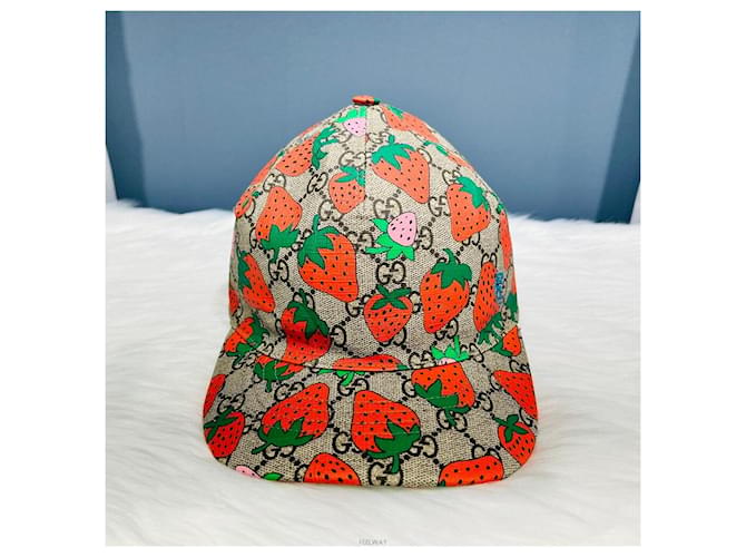 Gucci GG Supreme Strawberry Baseball Cap Mehrfarben - Ansicht 5
