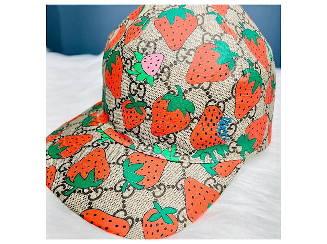 Gucci GG Supreme Strawberry Baseball Cap Mehrfarben - Ansicht 6