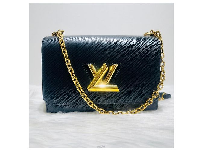 Louis Vuitton Borsa a Spalla Epi Oro Twist MM Nero - vista 2