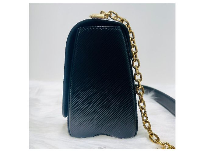 Louis Vuitton Borsa a Spalla Epi Oro Twist MM Nero - vista 4