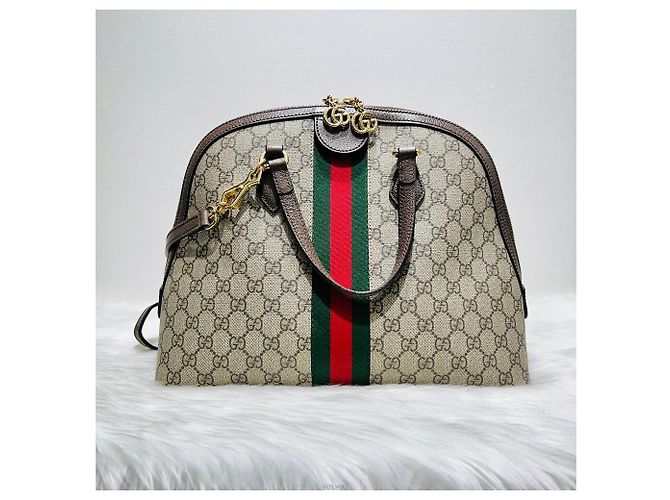 Gucci Ophidia GG Medium Tote Bag mit Oberem Griff in Dombform Braun - Ansicht 3