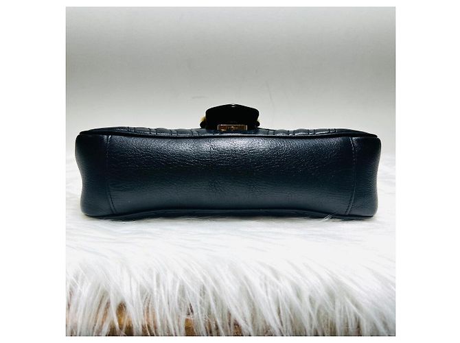 Gucci Borsa a spalla GG Marmont matelassé con catena Nero - vista 5