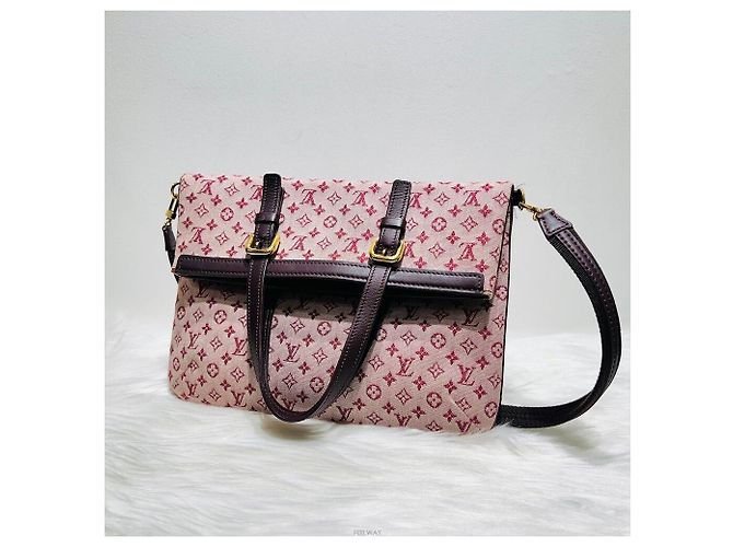 Louis Vuitton Monogramm Kirsch Mini Lin Françoise Tote- oder Schultertasche Rot - Ansicht 3