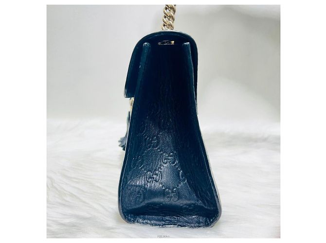 Gucci Borsa a spalla con catena Horsebit Emily Sima Nero - vista 4