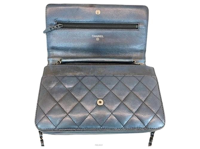 Mini borsa a tracolla Boy Chanel Blu - vista 6