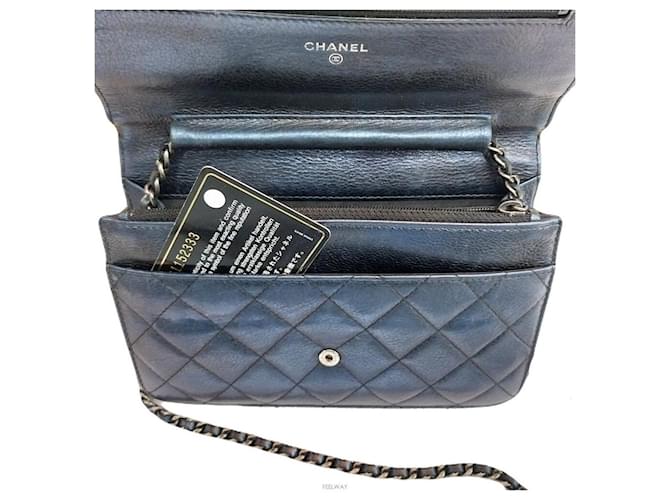 Mini borsa a tracolla Boy Chanel Blu - vista 7